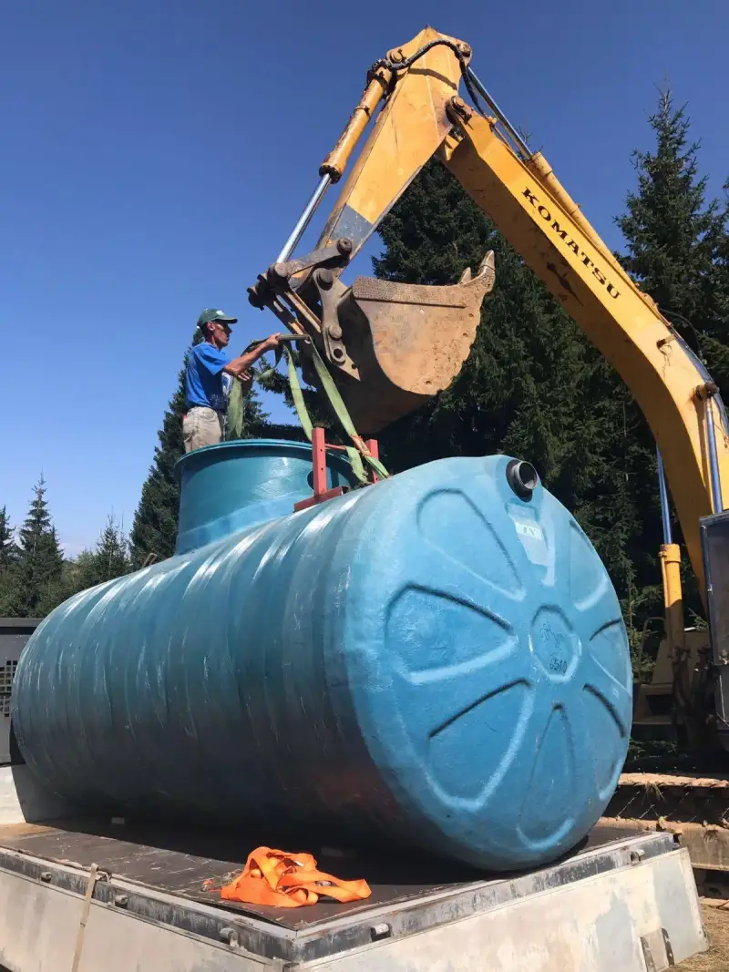 Stație de epurare ECO TANK pregătită pentru livrare, testată hidraulic