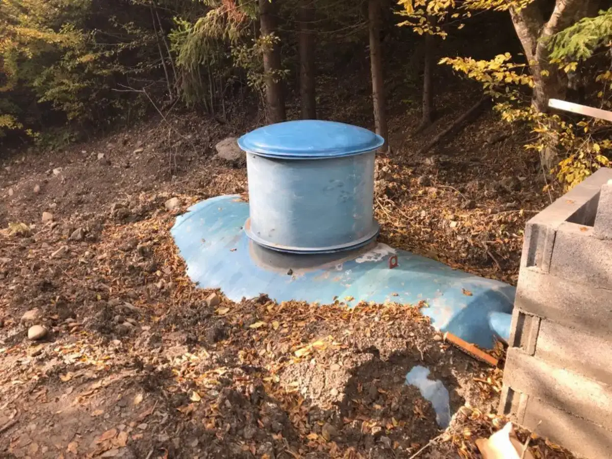 Hale avicole și rezervoare compacte de epurare îngropate în infrastructura unei ferme zootehnice